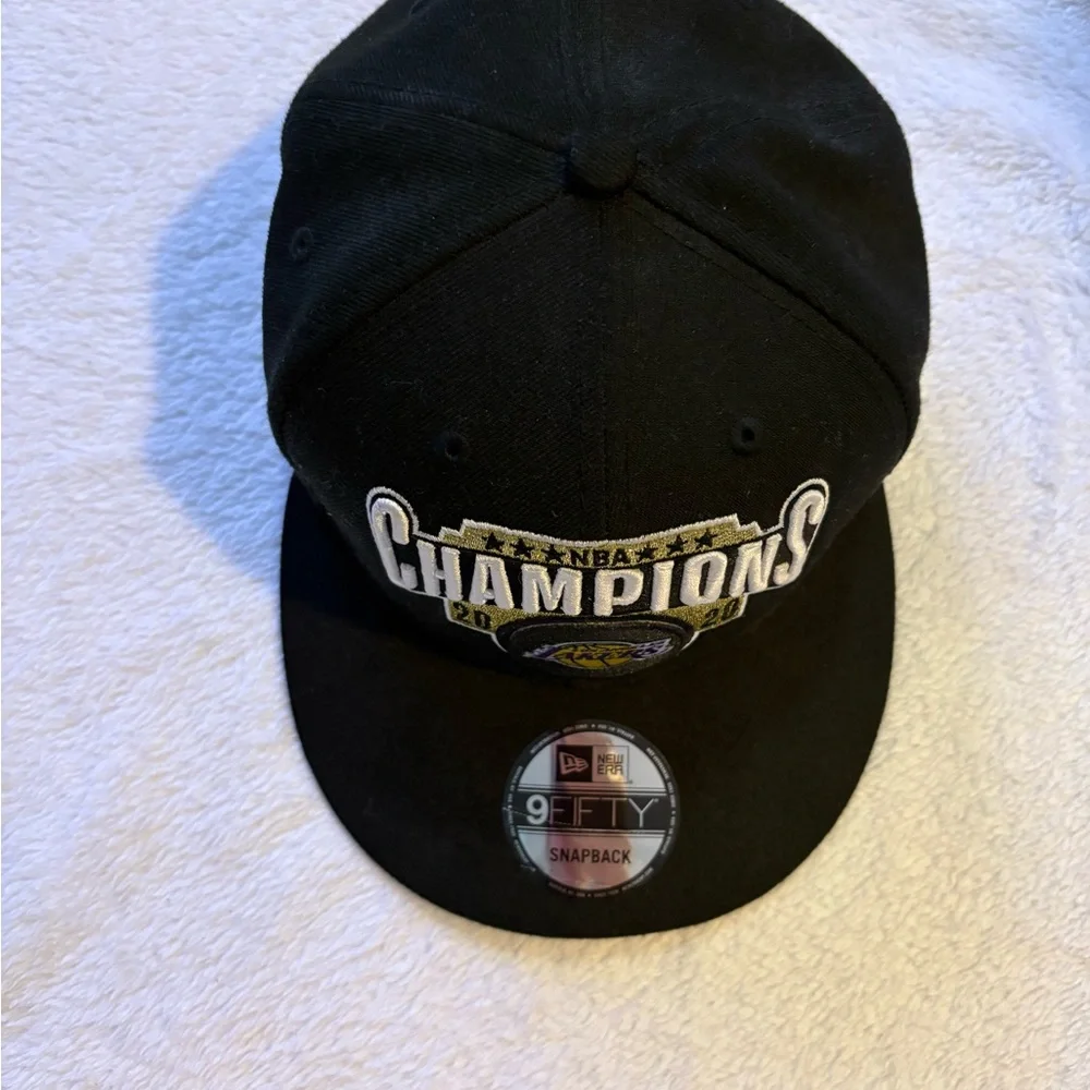 New Era NBA Champions Black and Gold Cap